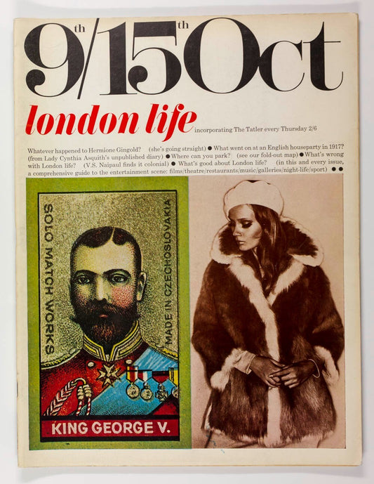 DONOVAN Diana Rigg JEAN SHRIMPTON London Life magazine October 1965 Scarfe EDNA