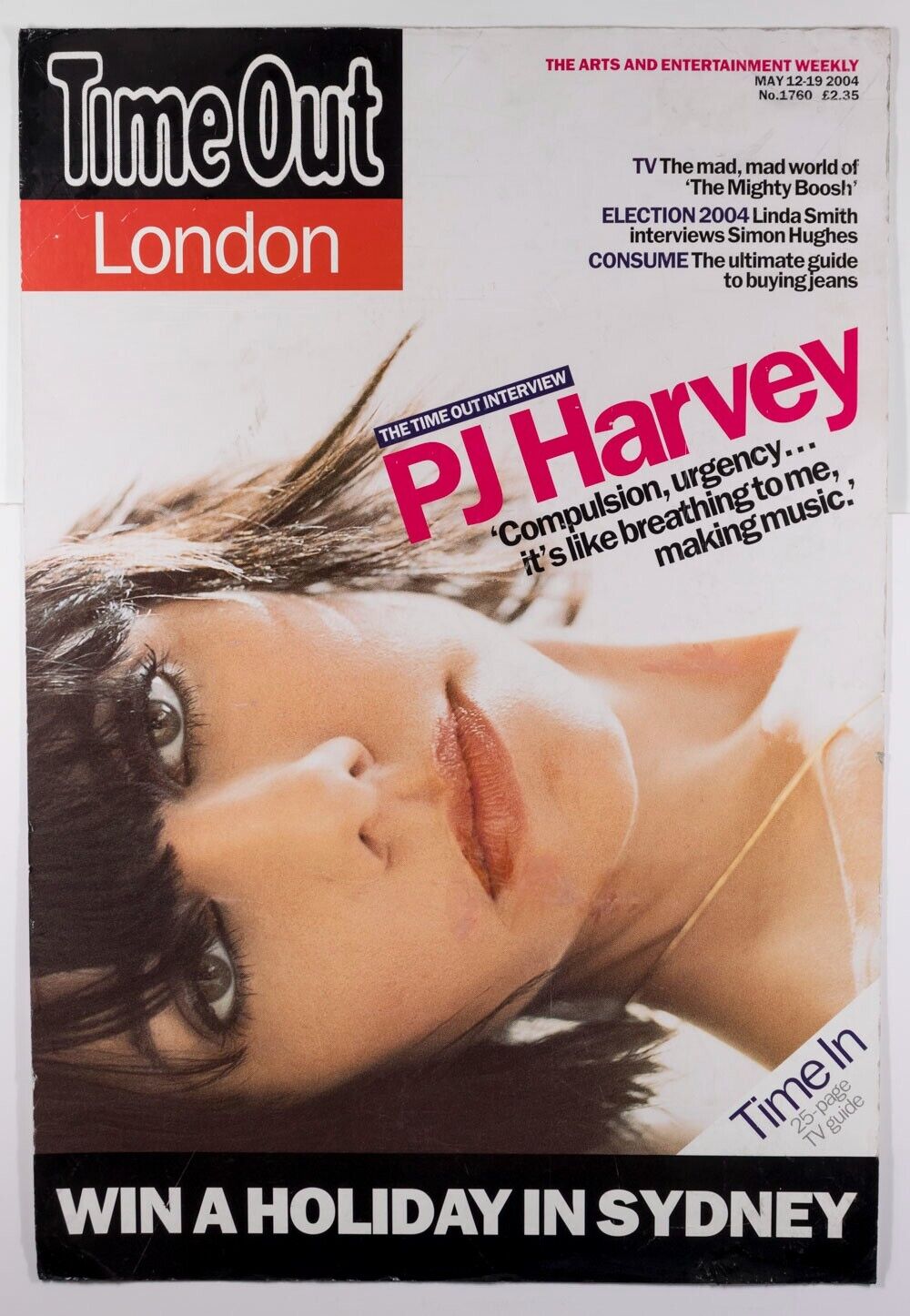 PJ Harvey HUGE cardboard TIME OUT LONDON MAGAZINE display advertising POSTER vtg