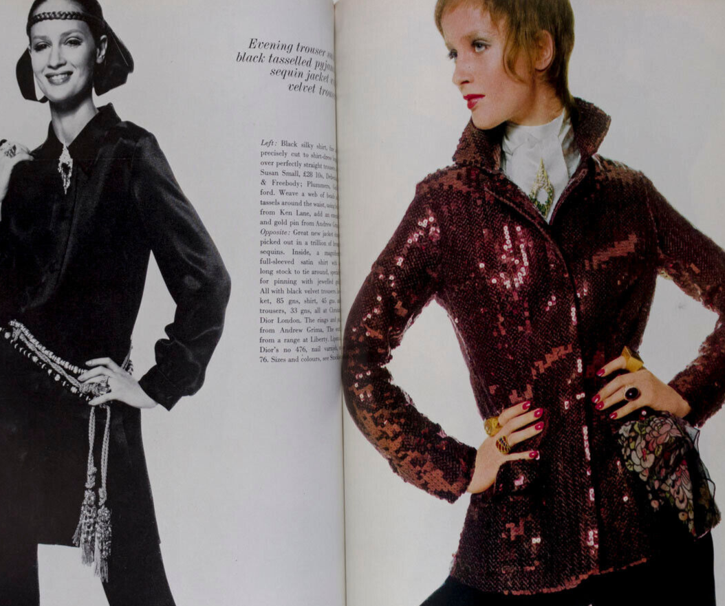 DONYALE LUNA Barbra Streisand MARISA BERENSON Cecil Beaton OSSIE CLARK vtg VOGUE