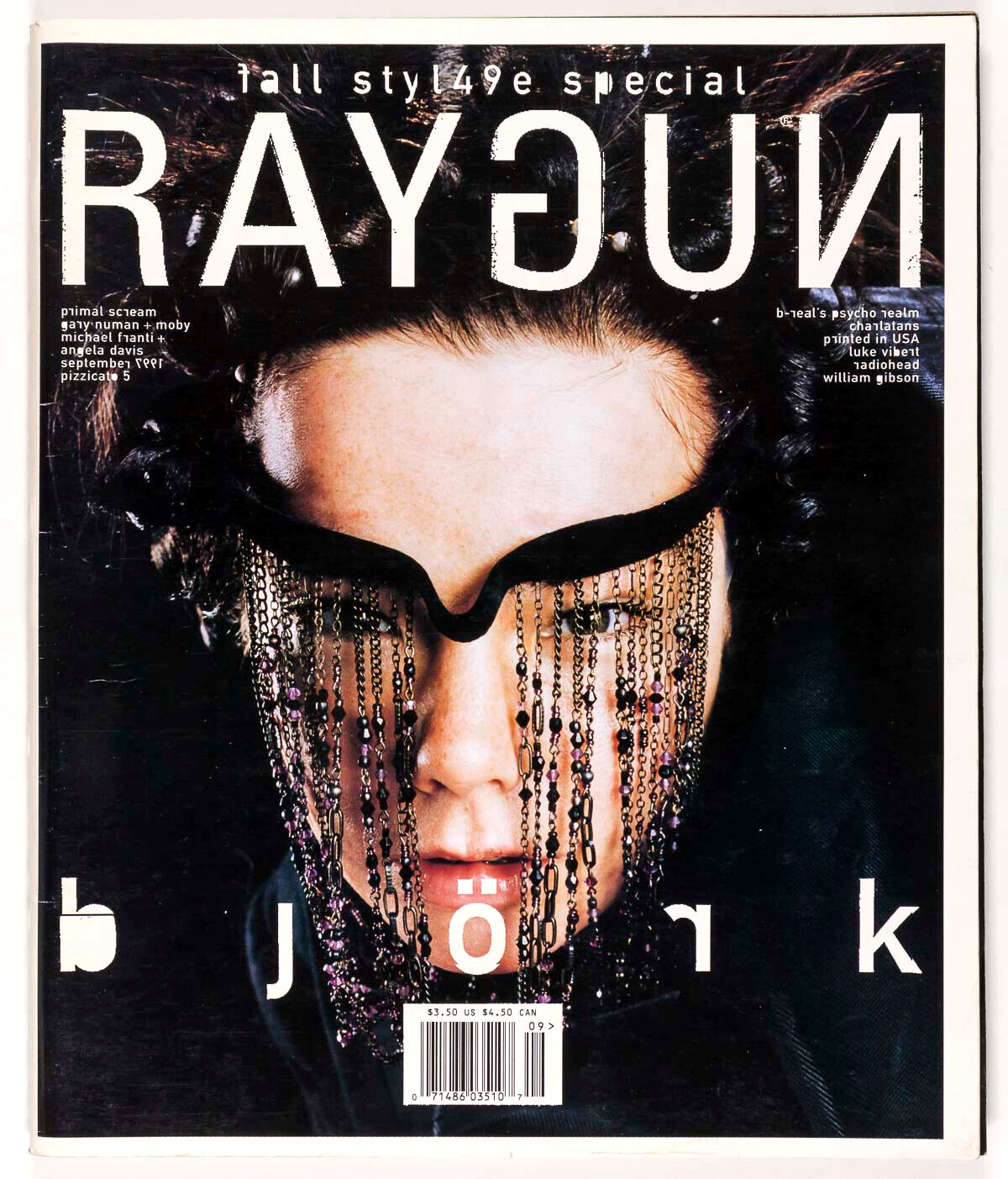 BJORK Radiohead MOBY Primal Scream GARY NUMAN Georgina Grenville RAYGUN magazine