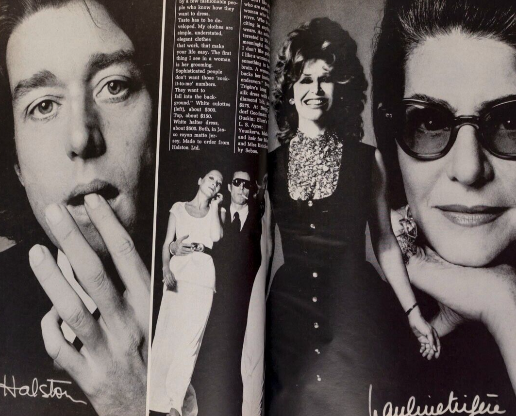 HALSTON Calvin Klein BETSEY JOHNSON Ingrid Boulting MIDLER Faye Dunaway HARPER'S