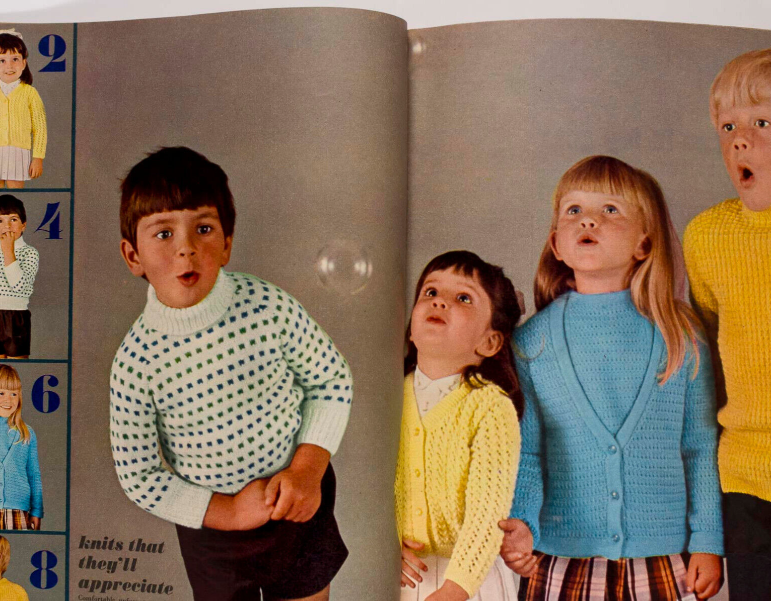 Julie Christie JILL KENNINGTON Child knitwear WOMAN'S OWN magazine MOD HAIR 60s