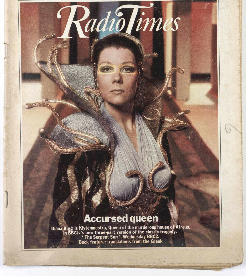 Diana Rigg THE SERPENT SON Accursed Queen RADIO TIMES UK magazine 1970's BBC TV