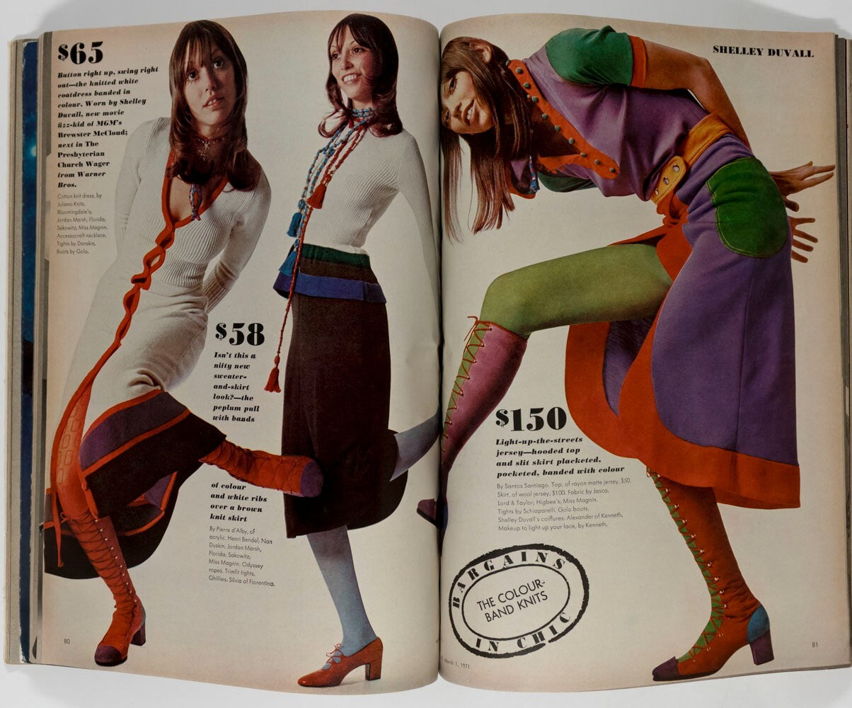 JEAN SHRIMPTON Ruth Gordon DENEUVE Rothko VOGUE March 1971 Shelley Duvall AVEDON