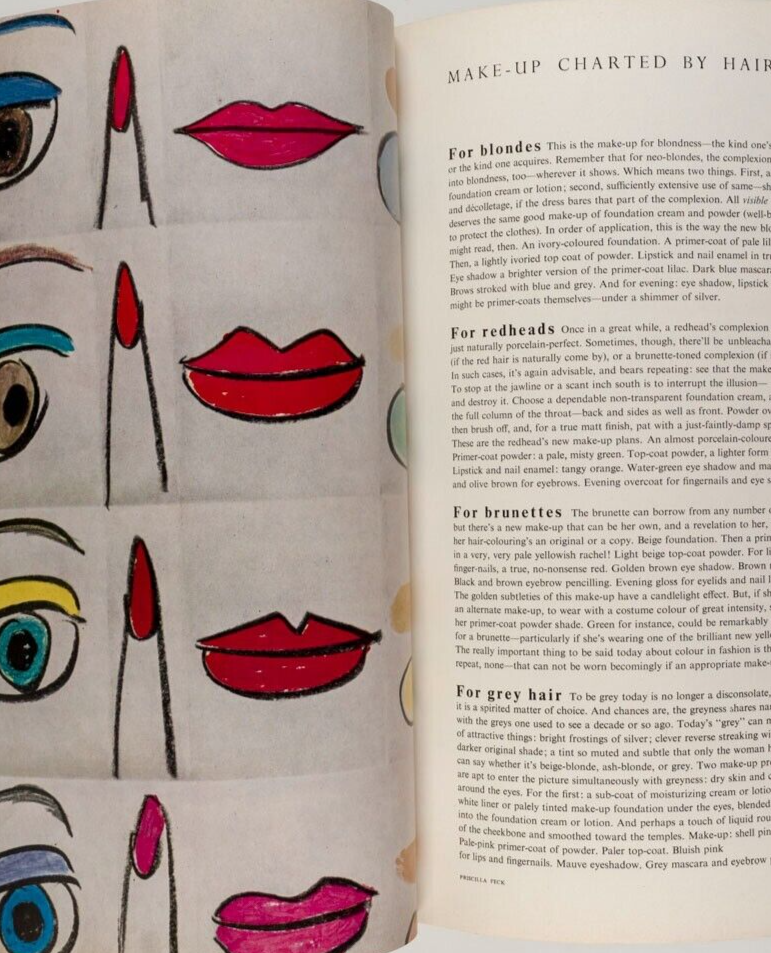 Irving Penn ERWIN BLUMENFELD Erica Perl VOGUE Beauty Book magazine 1958 Make-Up