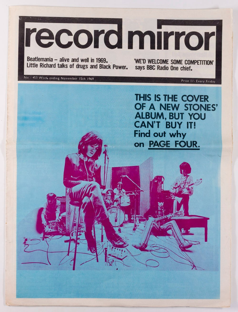 Rolling Stones JOHN LENNON Yoko Ono TREX Jimmy Cliff RECORD MIRROR November 1969
