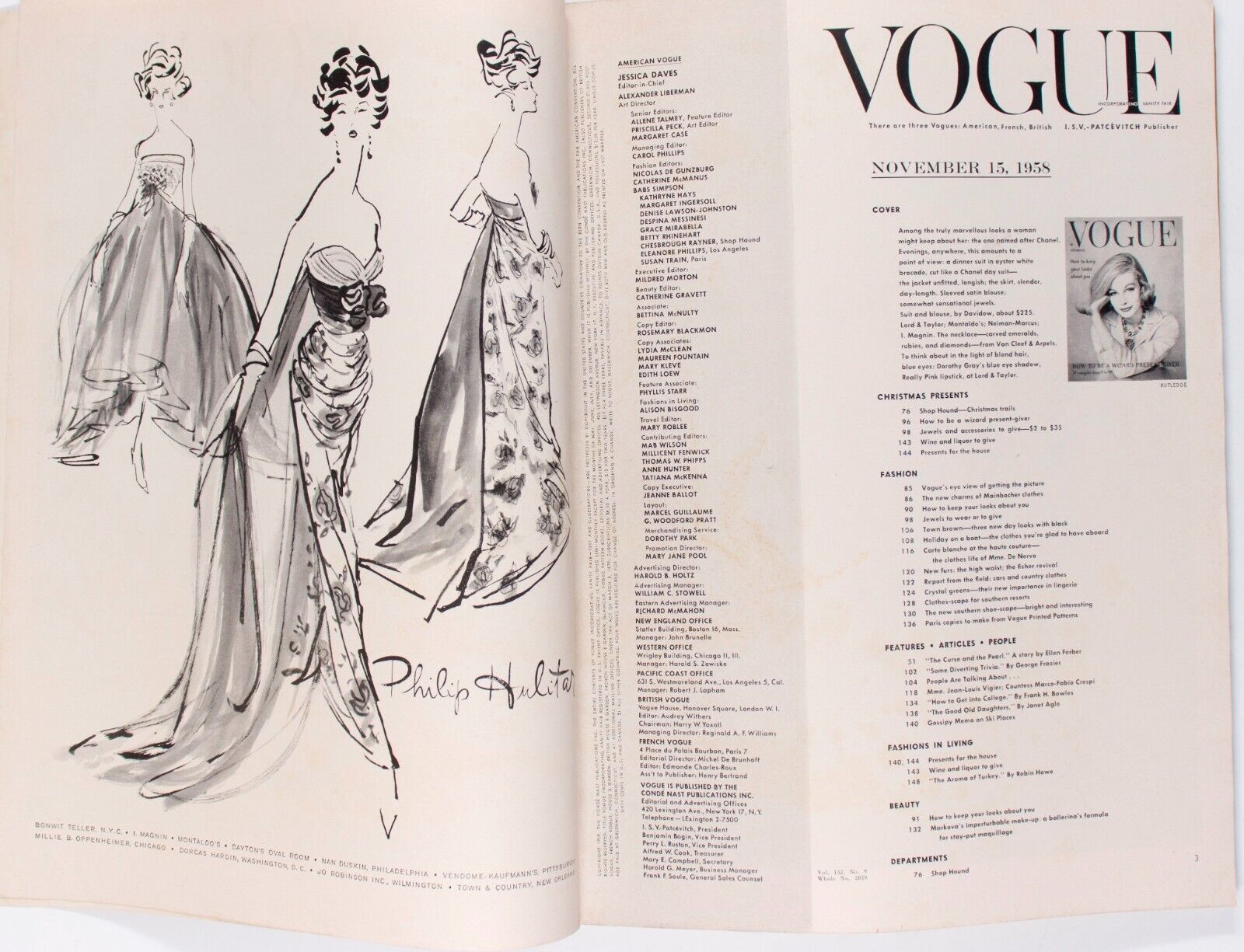 SUZY PARKER Suzie Wong WILLIAM SHATNER Anne St Marie DIOR couture PENN vtg VOGUE