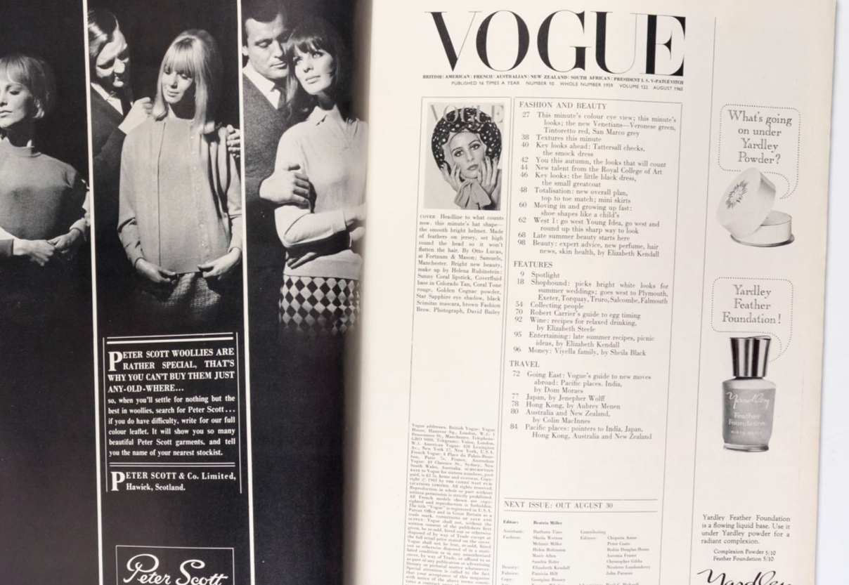 JILL KENNINGTON Helmut Newton OSSIE CLARK Vogue 1965 August 60th birthday gift