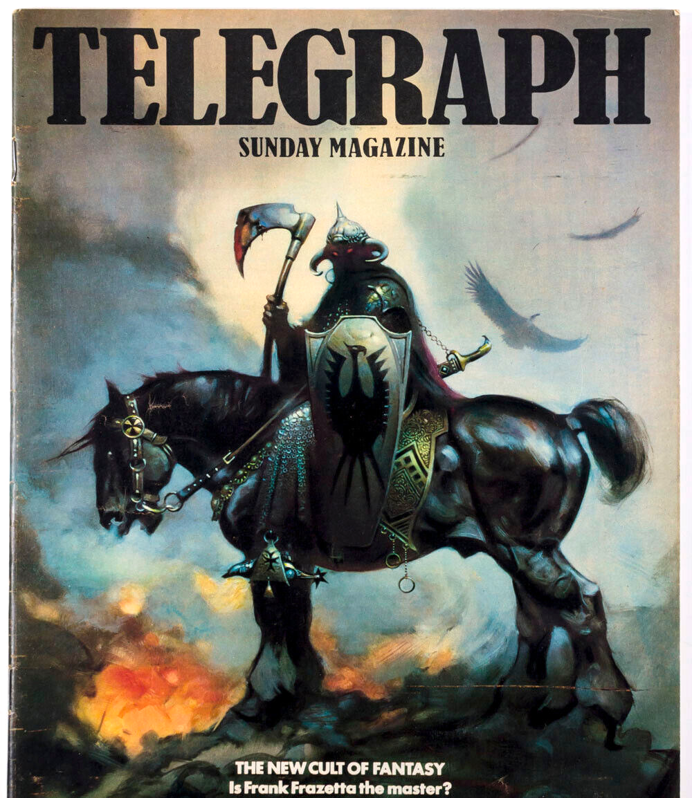 FRANK FRAZETTA Lawrence Durrell KENNY EVERETT Gerald Seymour TELEGRAPH magazine