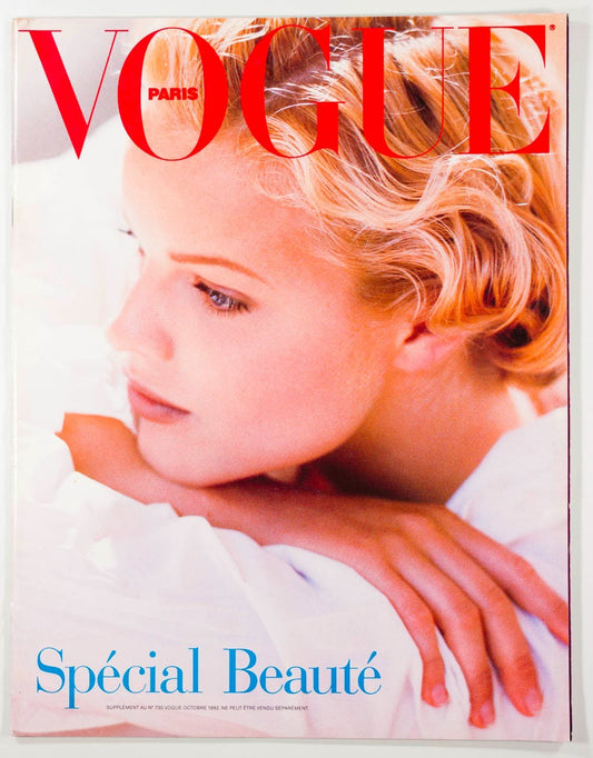 EVA HERZIGOVA Susie Bick CHRISTIAN MOSER Paris Vogue Beauty 1992 October Beauté