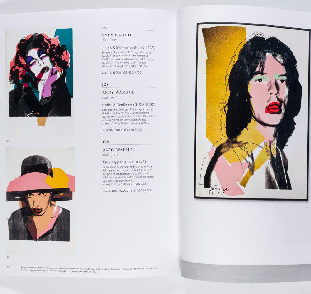 Lichtenstein ANDY WARHOL Francis Bacon SOTHEBYS Prints Multiples AUCTION CATALOG