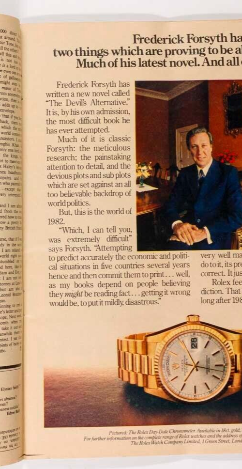 HELEN MIRREN Apple Inc ad ROLEX Prince Charles DOUGLAS REEMAN Telegraph magazine