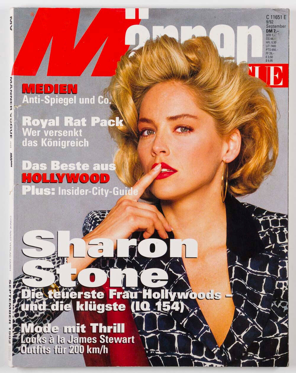 Sharon Stone BRAD PITT Juliette Lewis VERSACE Quentin Tarantino TESTINO Vogue De