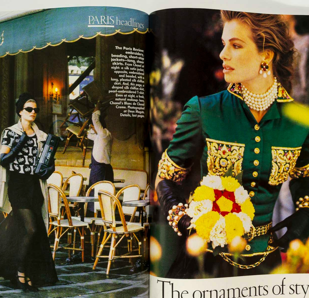 ANNA WINTOUR 1st Vogue magazine PETER LINDBERGH Jeans DENIM November 1988 vtg US