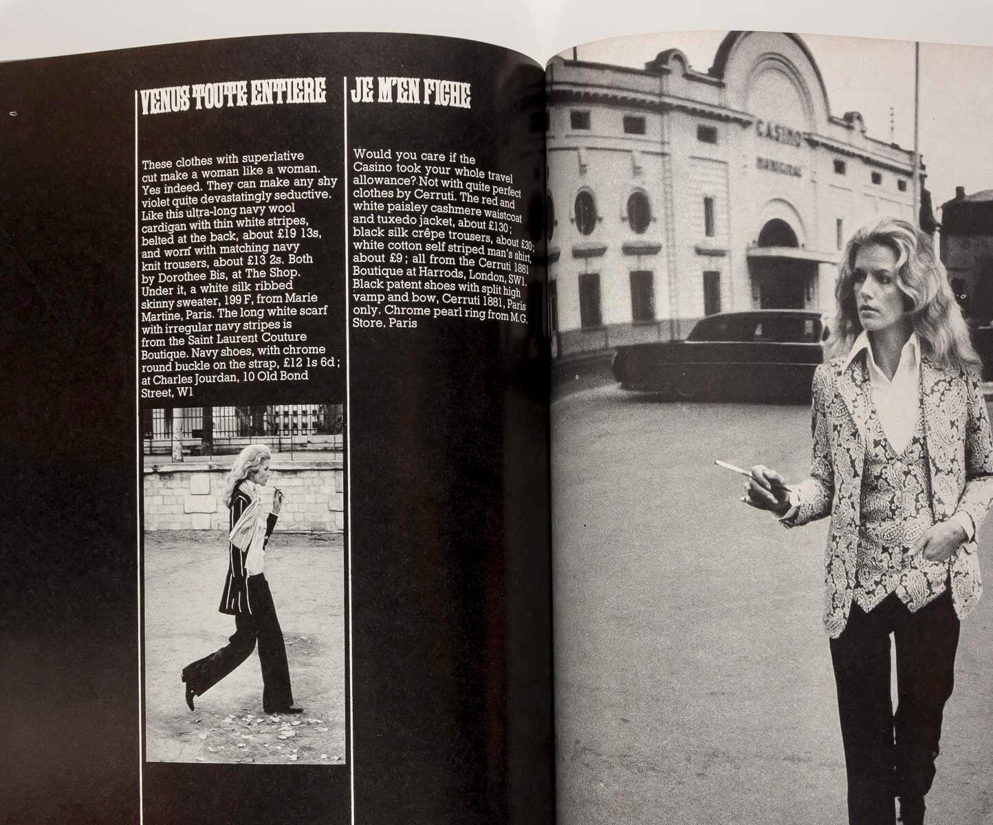 JOHN HURT Jeanloup Sieff HARRI PECCINOTTI Helmut Newton CERRUTI Queen magazine