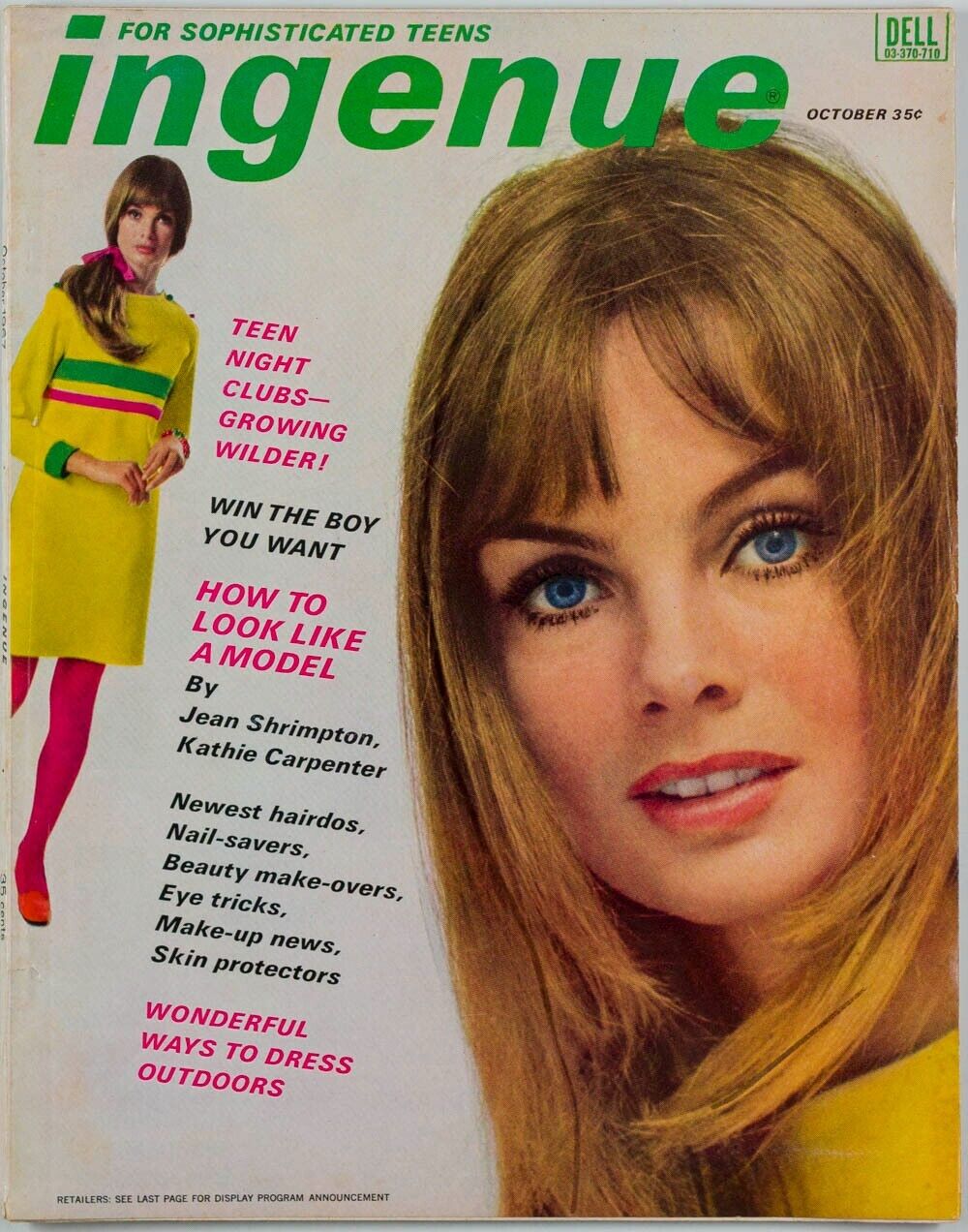 Jean Shrimpton WILD TEEN NIGHTCLUBS Fashion KATHIE CARPENTER Ingenue magazine US