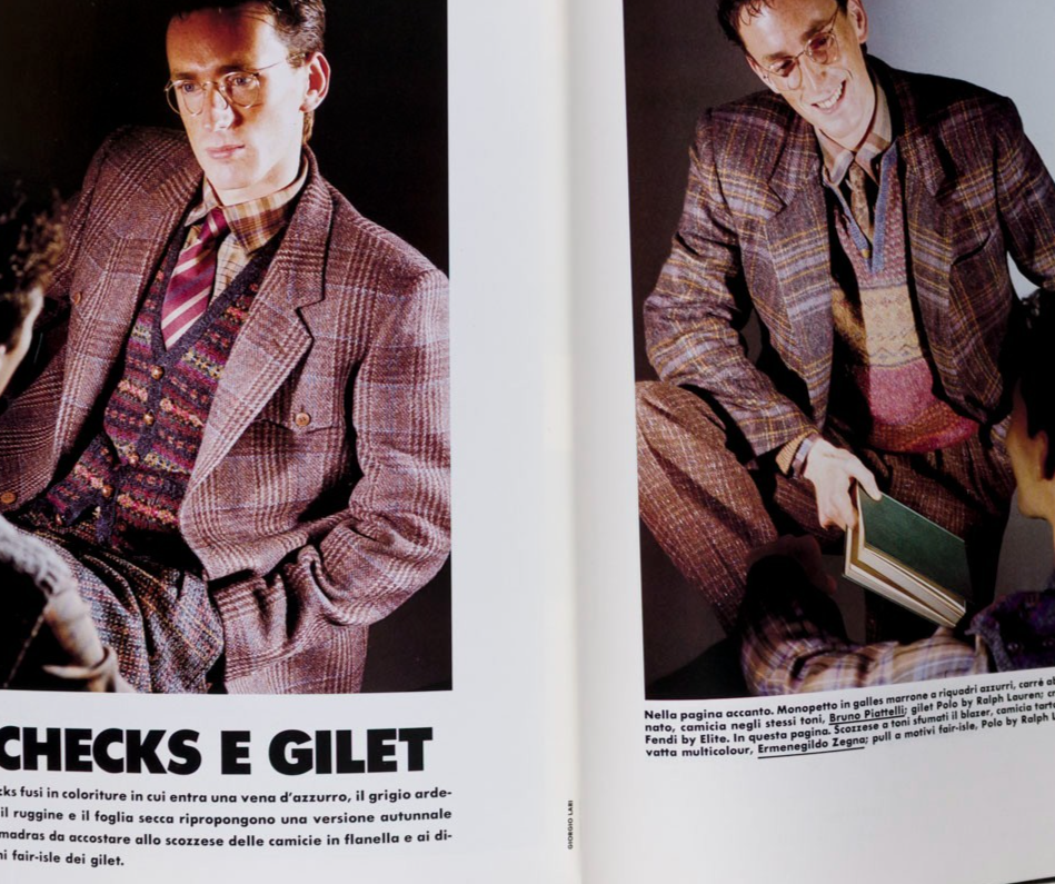 John Malkovich KEITH HARING Barry Kamen ALDO FALLAI L'uomo Vogue October 1984