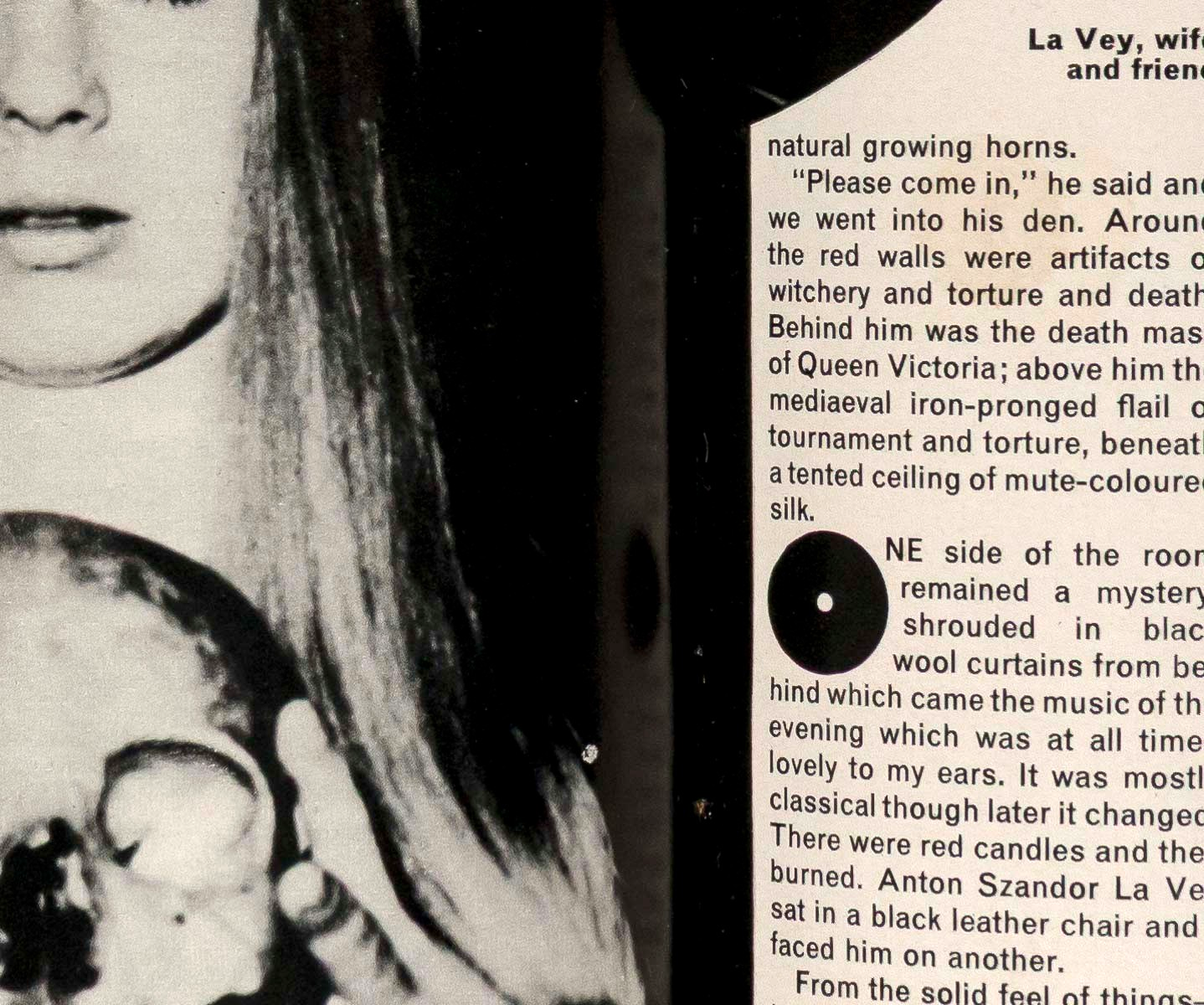 ANTON LAVEY Witchcraft OCCULT Honey magazine October 1973 Alice Cooper BLACK ART