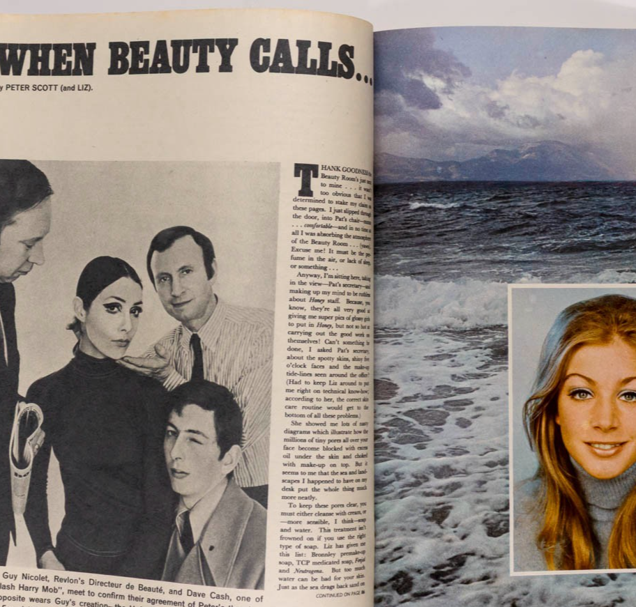 TWIGGY Mick Jagger LYNN REDGRAVE Honey magazine UK May 1967 Helmut Newton MINERS