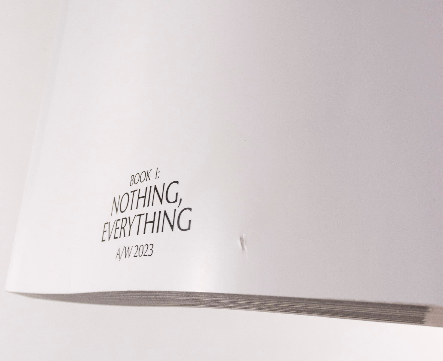 NUTS Book 1 NOTHING EVERYTHING magazine Autumn Winter 2023 A/W Fashion ART Rare