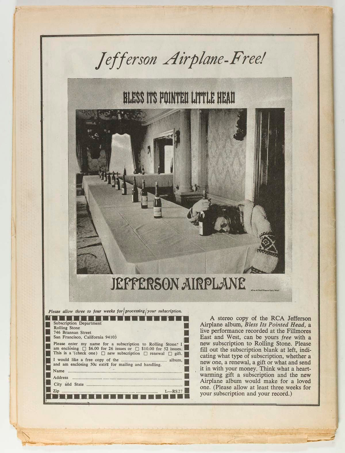 THE GROUPIES Miss Mercy ROLLING STONE February 15 1969 27 Baron Wolman GTO's vtg