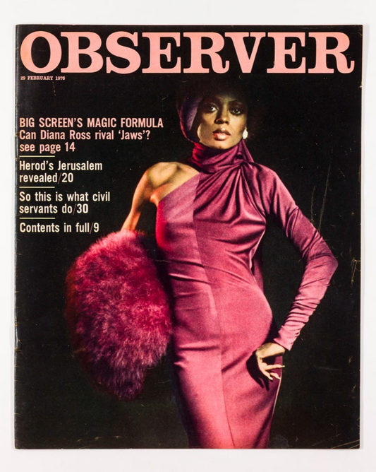 Diana Ross BOWIE Maurice Sendak OBSERVER MAGAZINE 29 February 1976 Corinne Clery