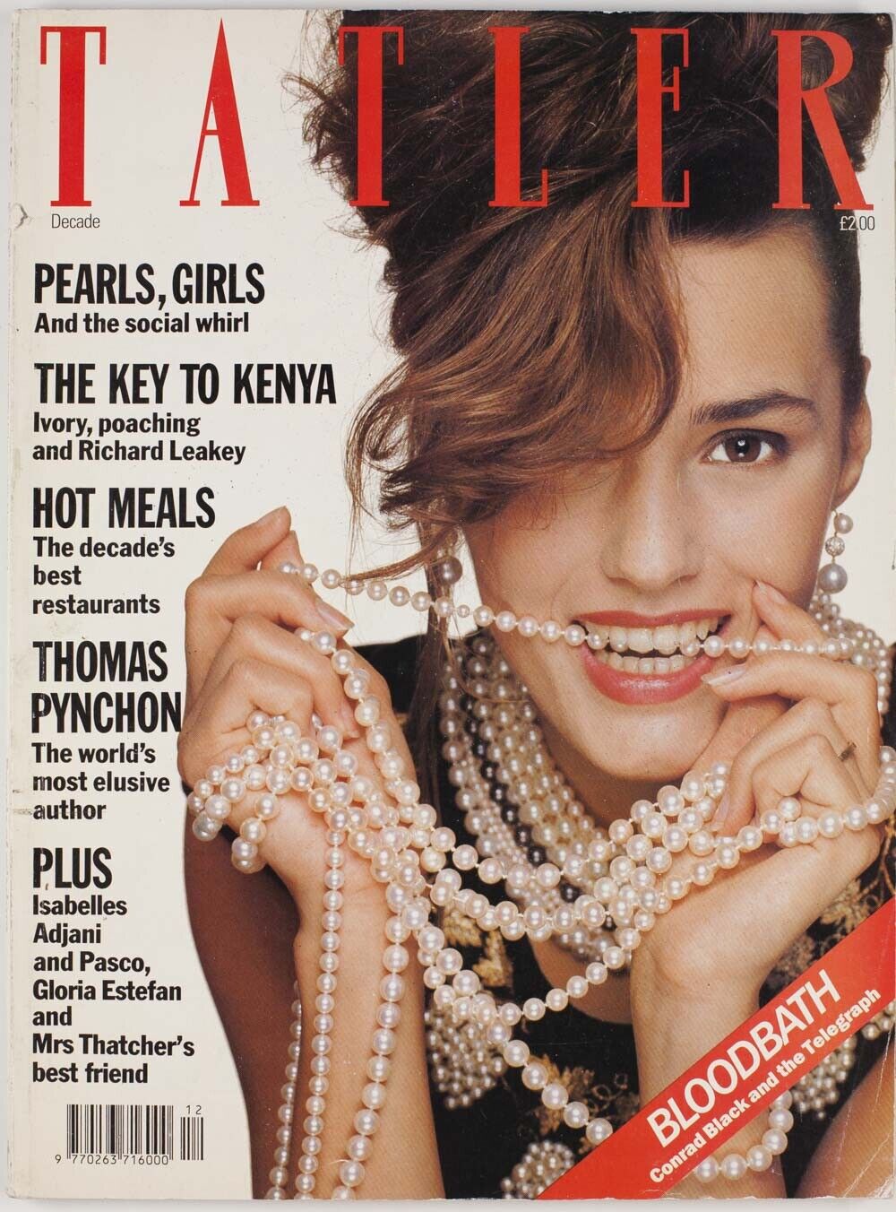 YASMIN LE BON Terry O'Neill ISABELLE PASCO Adjani THOMAS PYNCHON Tatler magazine