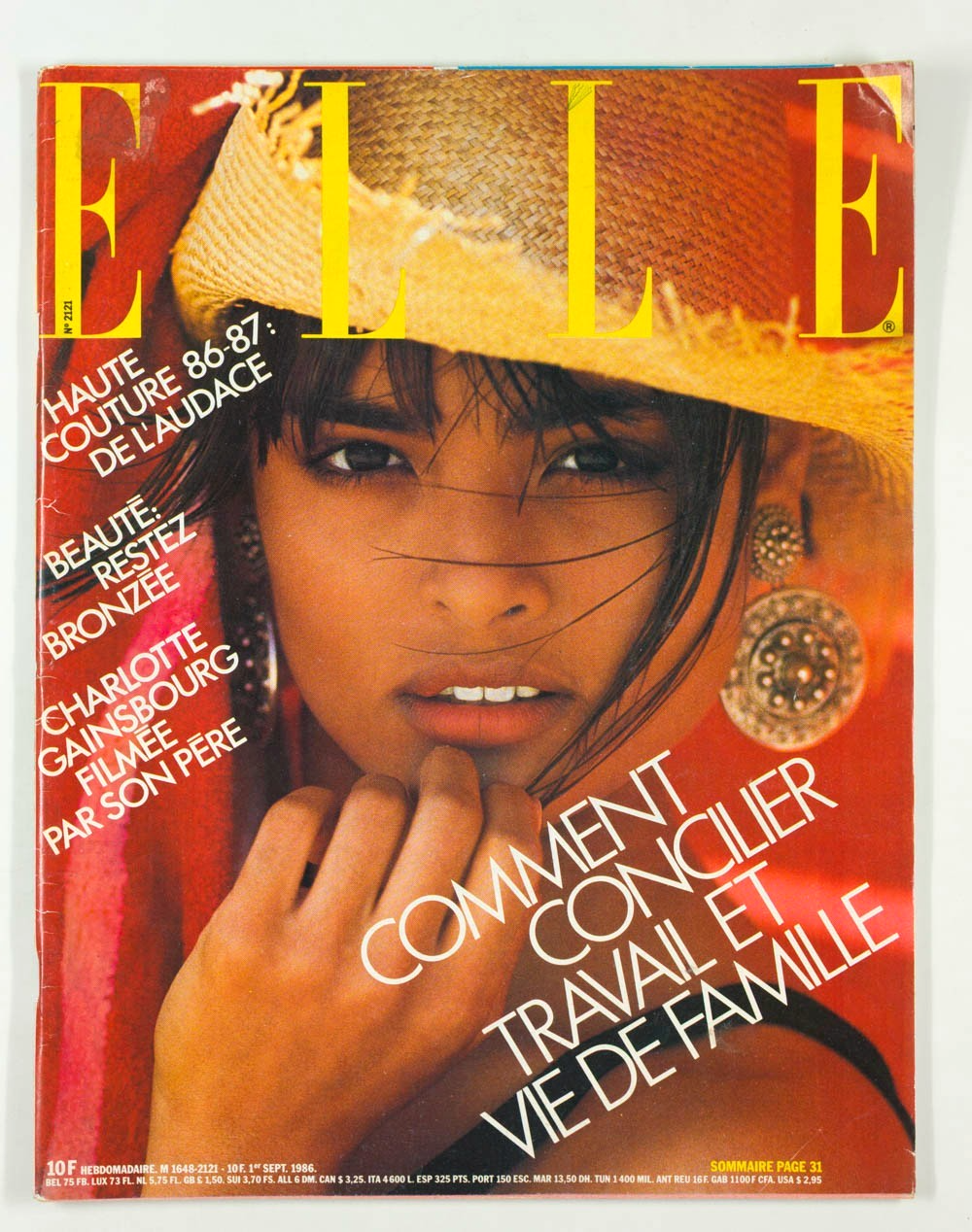 Talisa Soto CHARLOTTE GAINSBOURG Haute Couture 87 Elle magazine 1 September 1986