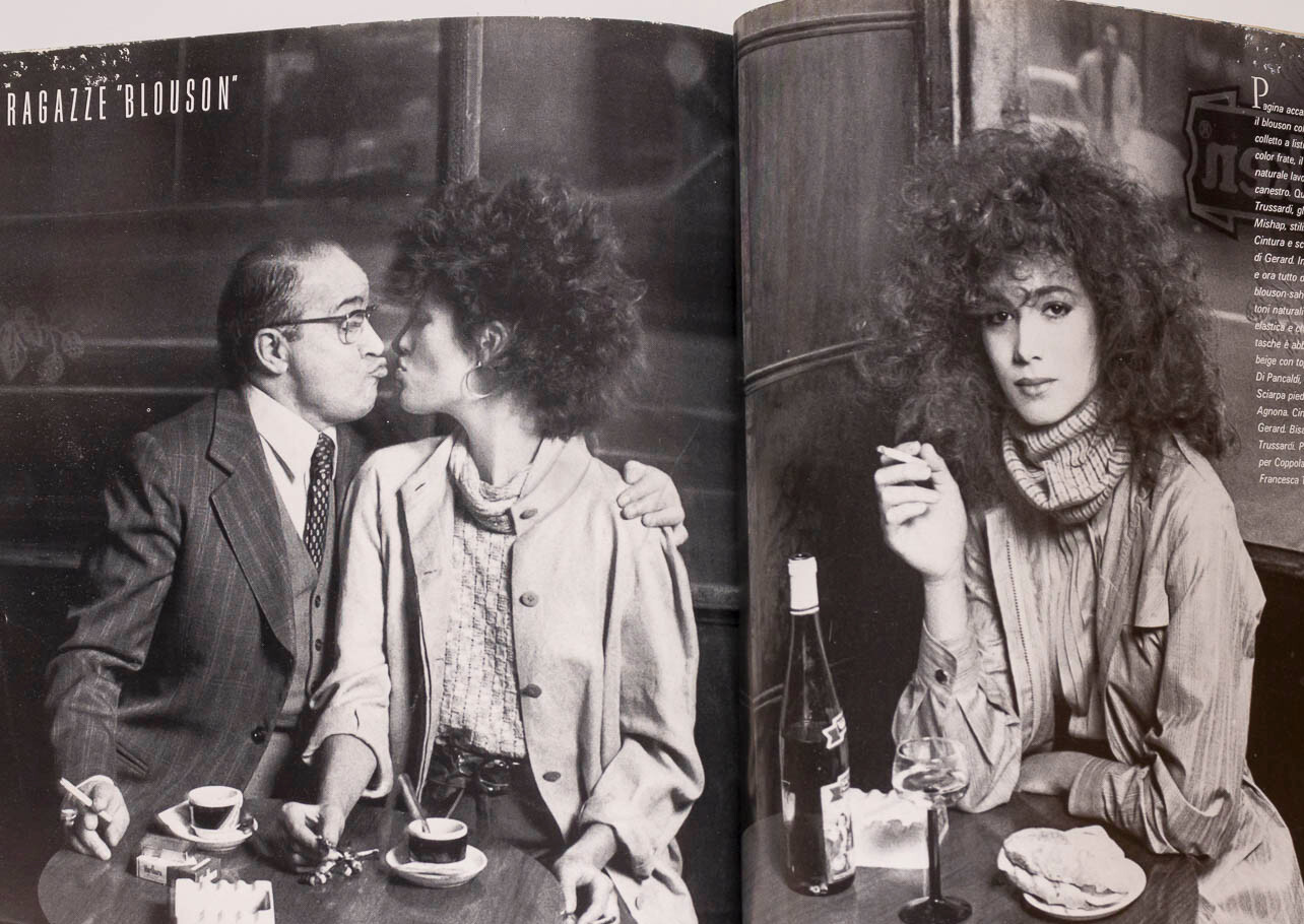 GIA CARANGI Eva Ionesco HANS FEURER New Wave VOGUE ITALIA magazine February 1981