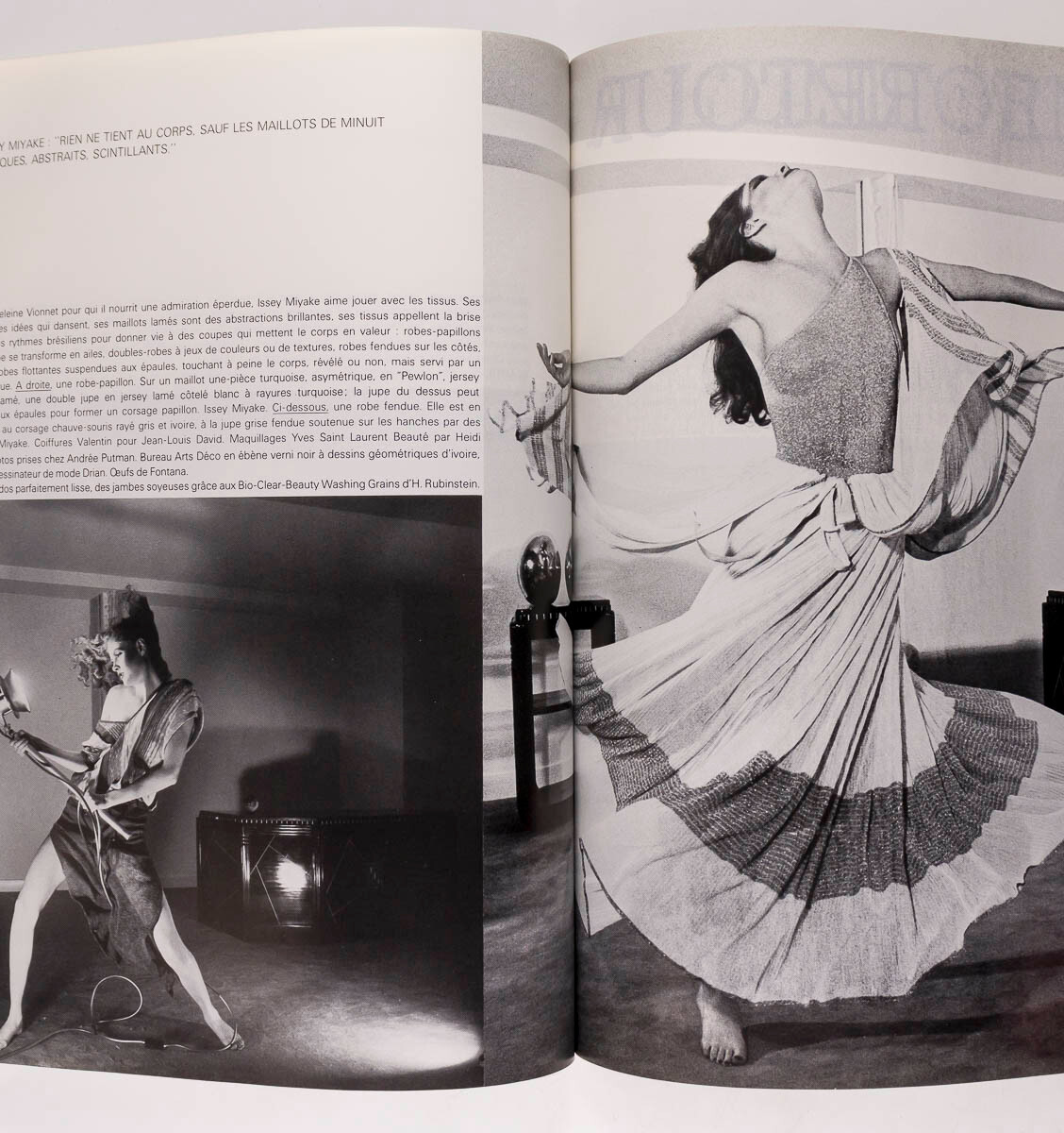 Janice Dickinson GUY BOURDIN Marie Helvin PARIS VOGUE February 1978 Iran HOMMES