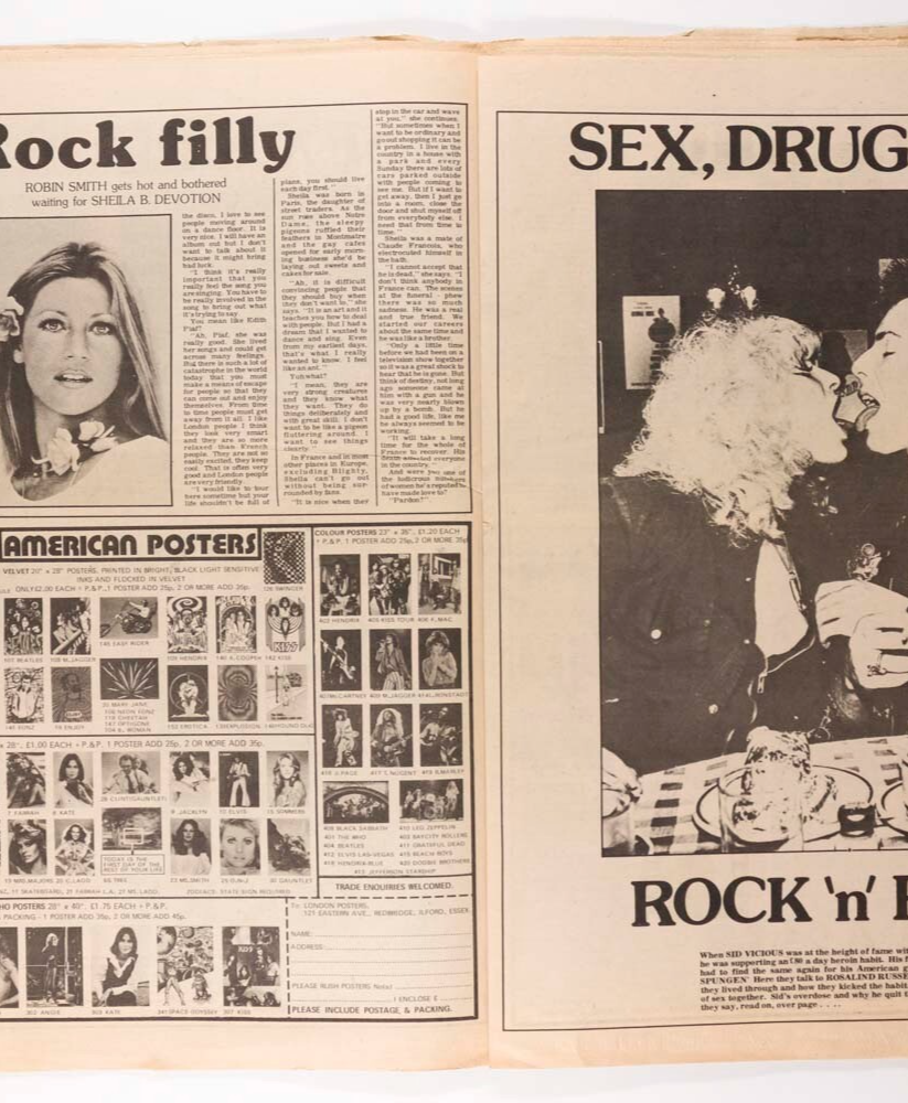 Sid Vicious NANCY SPUNGEN Japan RECORD MIRROR magazine 8 April 1978 Phil Collins