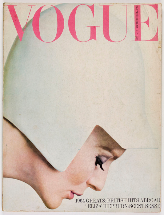 Audrey Hepburn JEAN SHRIMPTON Briget Riley VOGUE January 1964 DUFFY Wedge BEATON