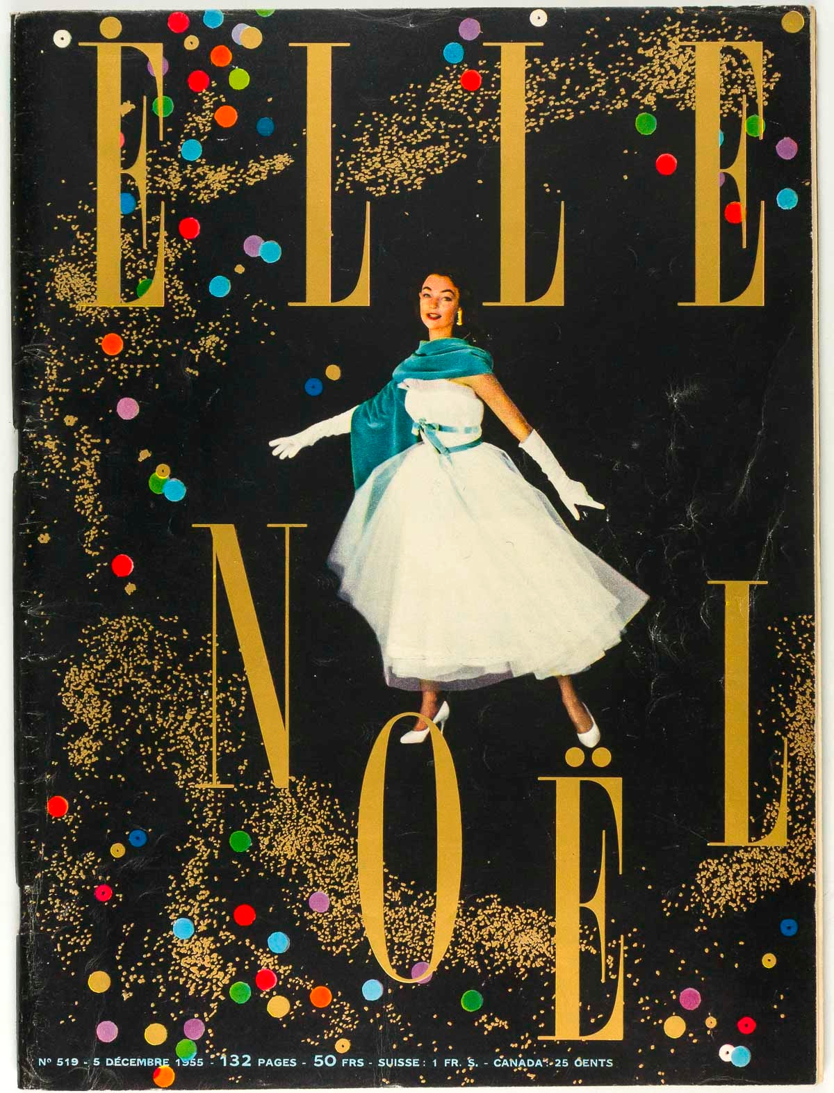 NOEL Xmas presents FRENCH ELLE magazine December 1955 70th birthday gift No 519