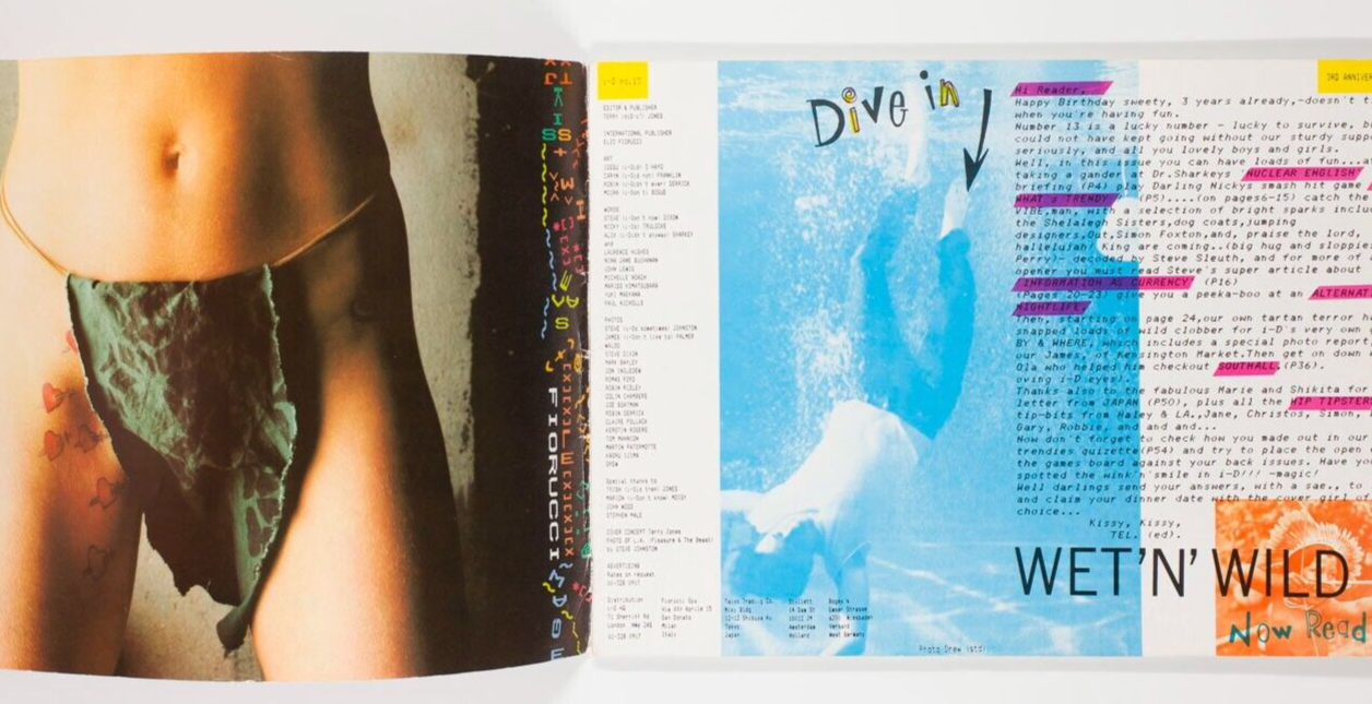 FIORUCCI Simon Foxton TERRY JONES Gary Crowley WET N' WILD i-D MAGAZINE # No. 13