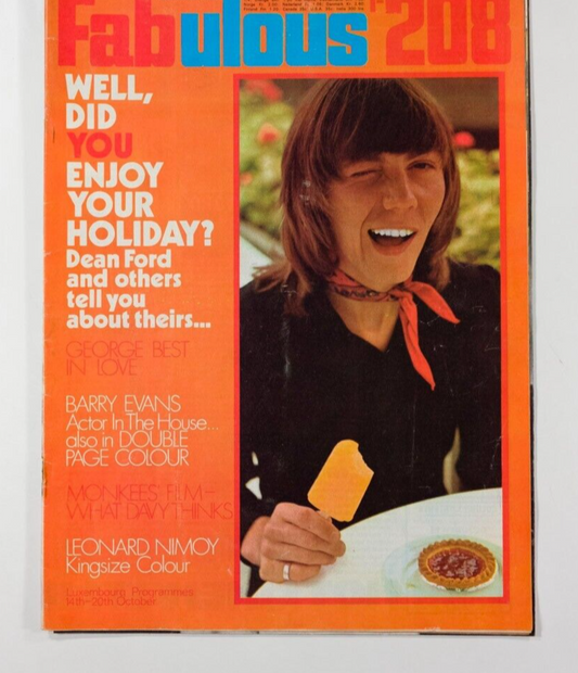 Dean Ford BARRY EVANS Leonard Nimoy GEORGE BEST Joe Dolan  FABULOUS 208 magazine