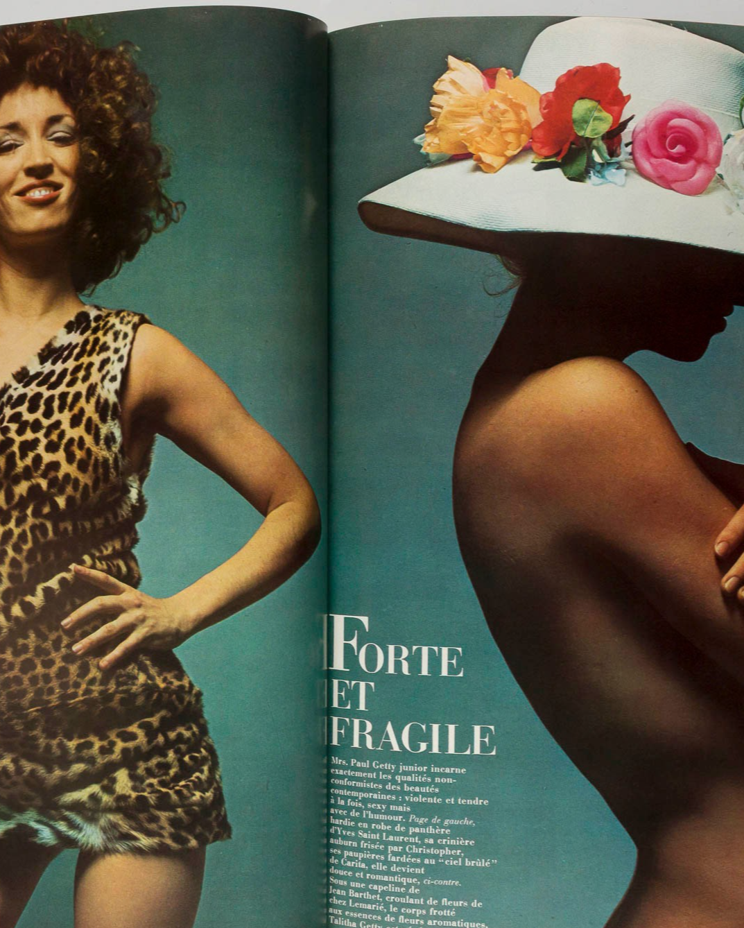 TALITHA GETTY Guy Bourdin JEANLOUP SIEFF Beauty PARIS VOGUE magazine April 1970