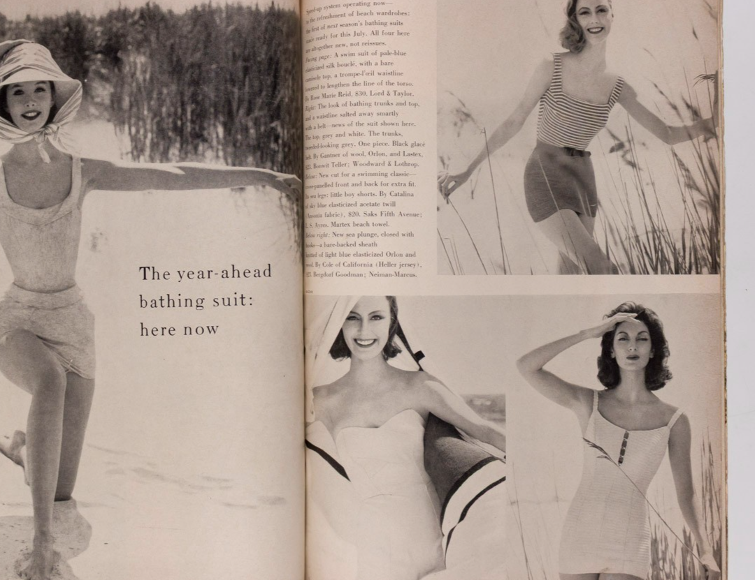 Anne St Marie RENE BOUCHE Bridal VOGUE July 1957 Marmie Eisenhower HORST Vevean