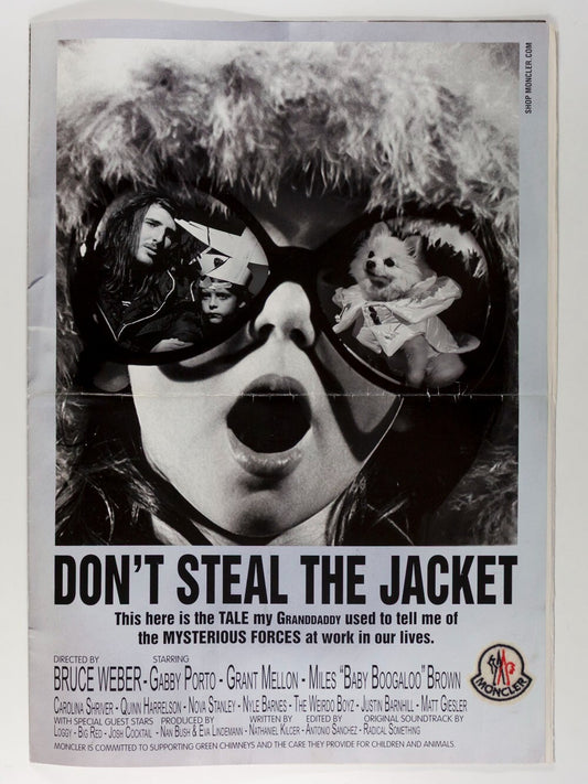 Bruce Weber MONCLER lookbook 2011 Nan Bush DON'T STEAL THE JACKET catalog POSTER