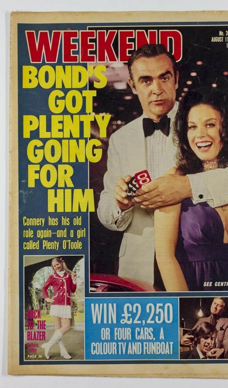 Sean Connery LANA WOOD Albert Broccoli THE SWEET Tom Gilbey WEEKEND magazine 70s