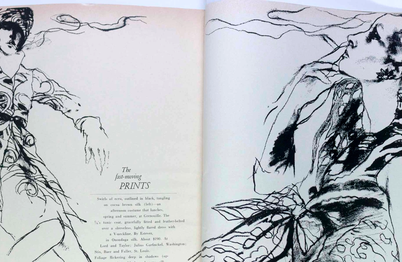 Donna Mitchell BOB RICHARDSON Antonio Lopez HARPER'S BAZAAR March 1965 Dubuffet