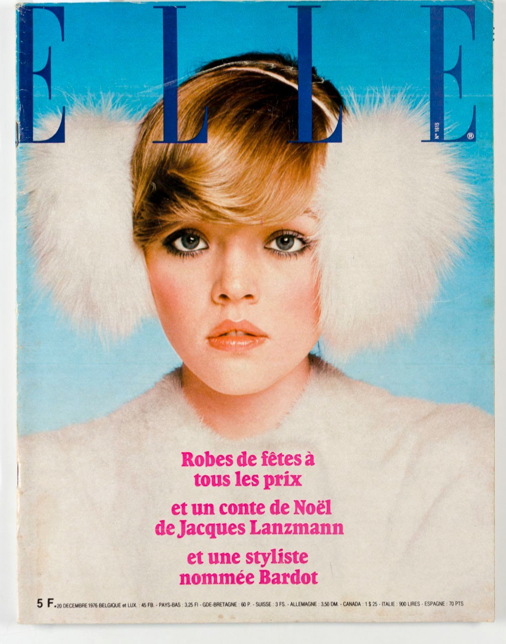 SARITA SKILLMAN Brigitte Bardot ELLE 20 December 1976 SACHA VAN DORSSEN Pierrot