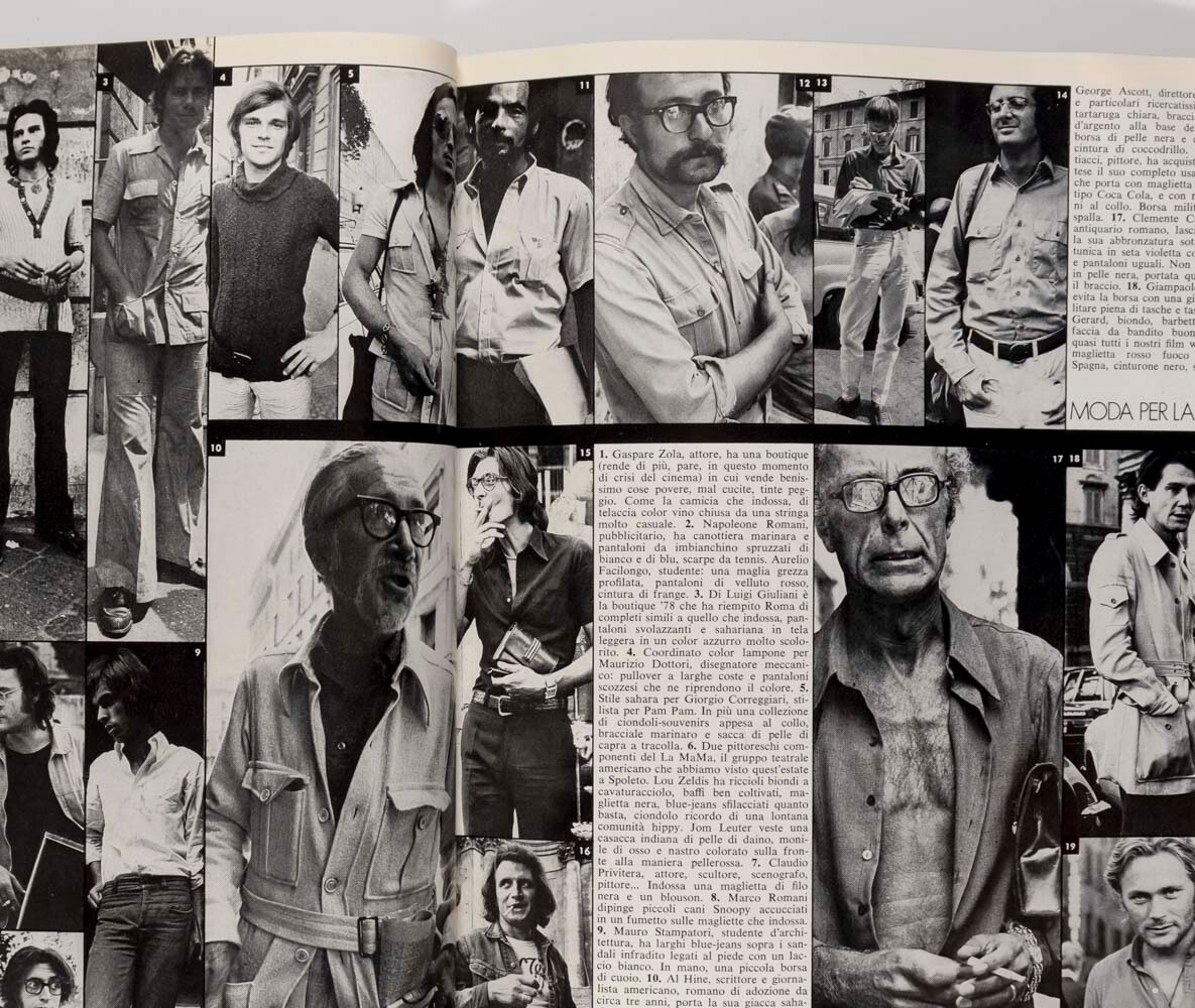 Helmut Berger ANTONY PRICE Marisa L'UOMO VOGUE October 1970 no 8 ANDREA CASCELLA