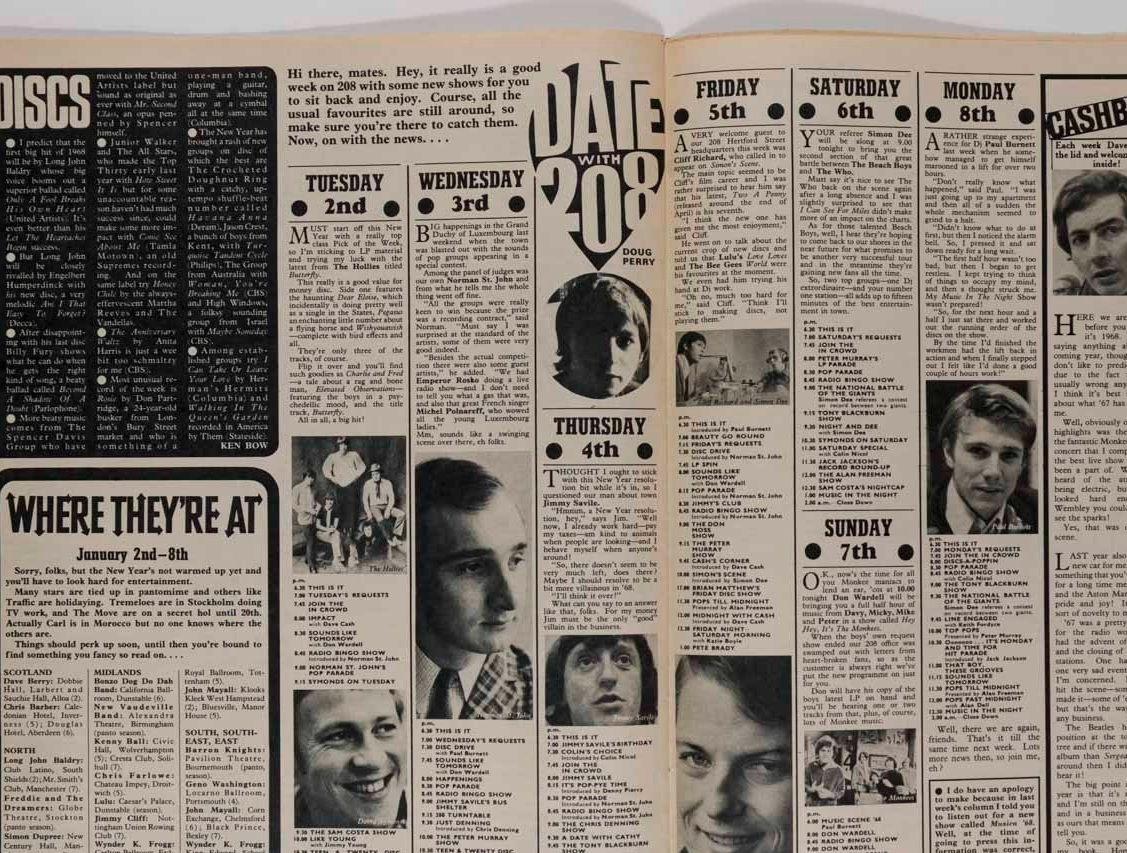 Amen Corner THE MOVE Bee Gees FABULOUS 208 February 6 1973 Lulu MONKEES Herd 60s