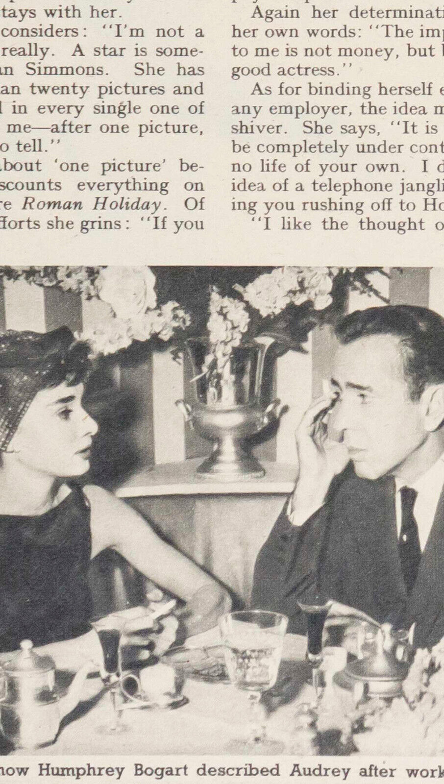 AUDREY HEPBURN Elizabeth Taylor ROBB Rex Harrison ARDEN Omo WOMAN'S OWN Magazine