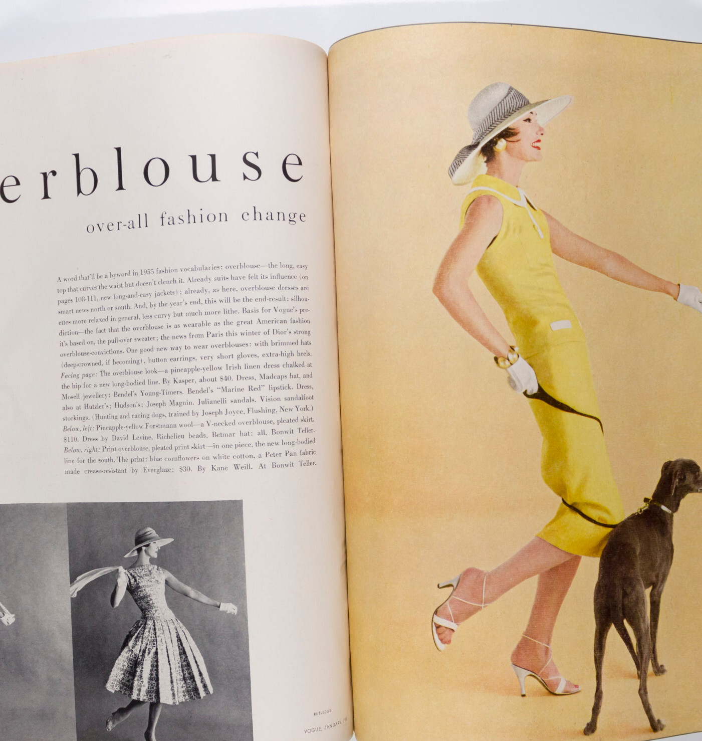 ANNE ST MARIE Blumenfeld COLE PORTER Dagmar SICILY Giacometti VOGUE January 1955
