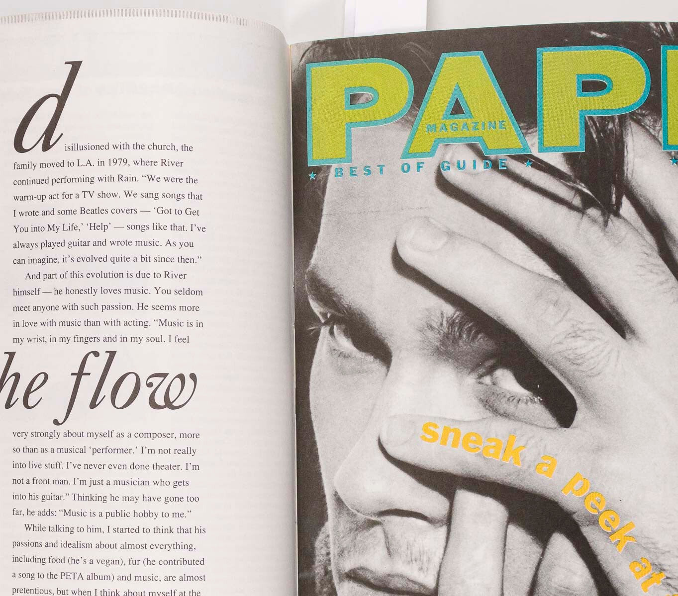 River Phoenix THE CIA Billy Bragg EUROPE Fashion NEW YORK style ~ PAPER magazine