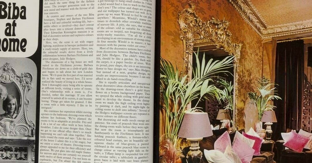 Biba LEN DEIGHTON Duffy DAVID HEMMINGS vtg 60s interiors HOUSE & GARDEN magazine