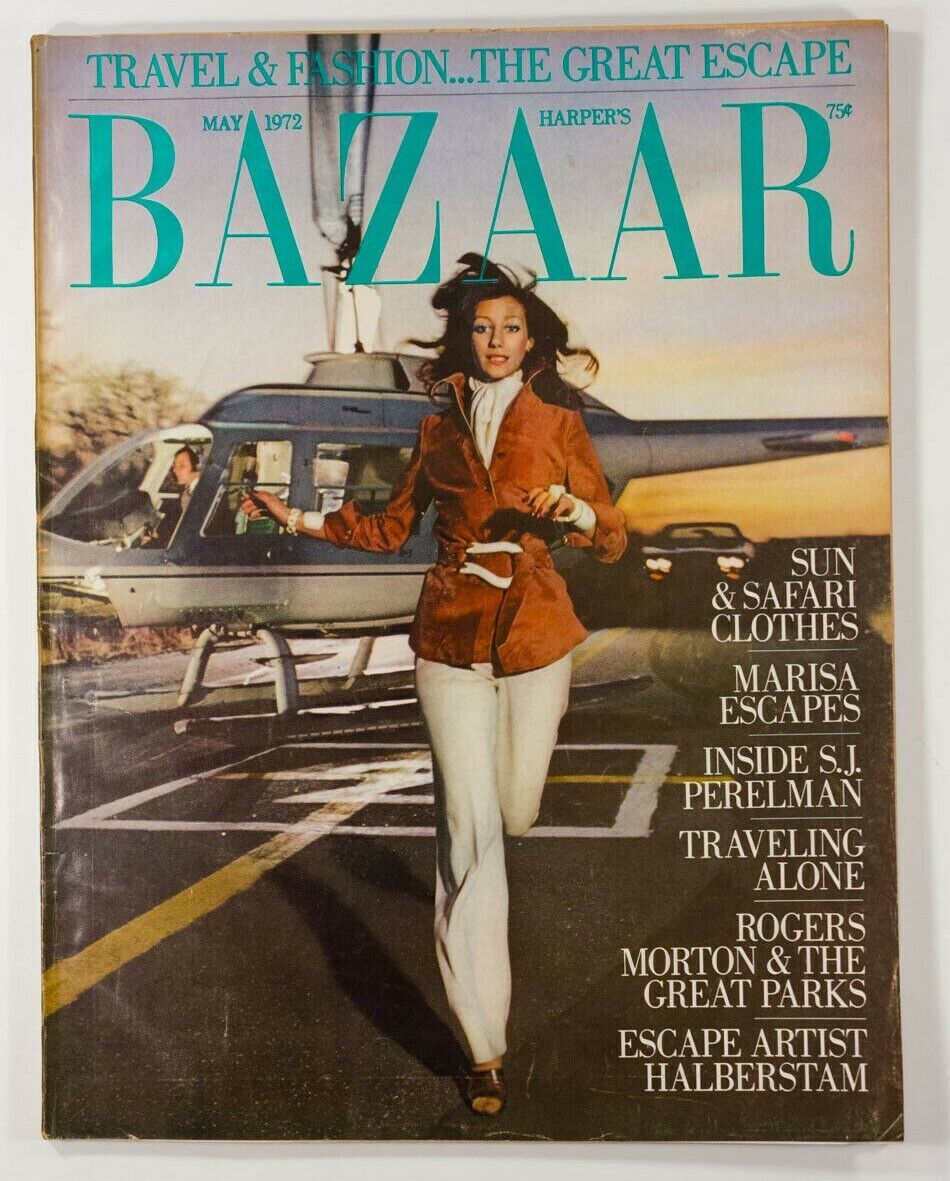 Marisa Berenson HALSTON Elsa Peretti HIRO Harper's Bazaar magazine May 1972 vtg