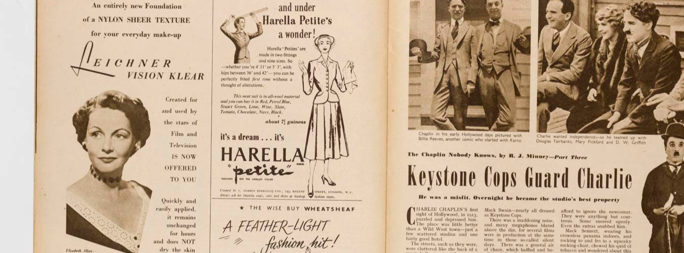 AUDREY HEPBURN Joan Crawford CHARLIE CHAPLIN Picturegoer magazine October 1952