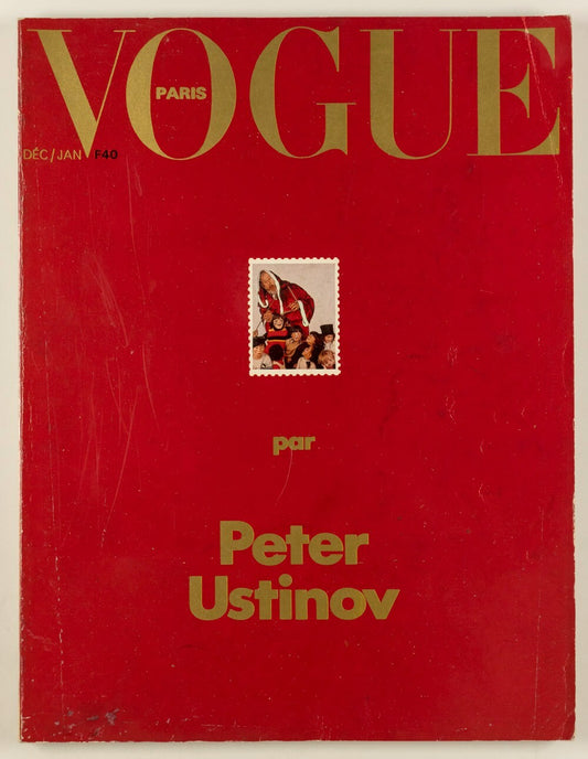 PETER USTINOV Guest edit PARIS VOGUE December 1975 January 1976 BOURDIN Newton